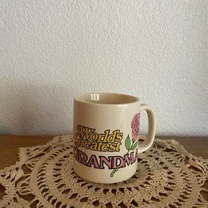 Vintage 80s “World’s Greatest Grandma” Rose Mug